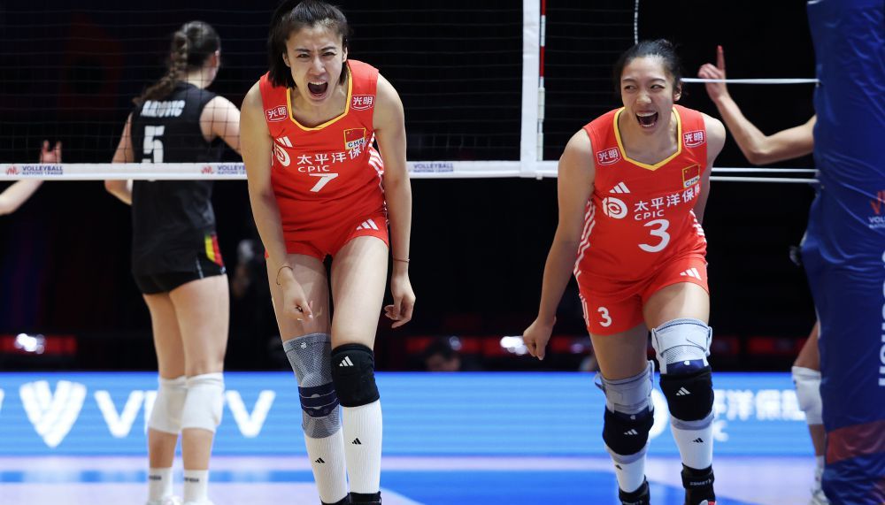 2025世界女排联赛北京站 中国队3比0击败比利时队
