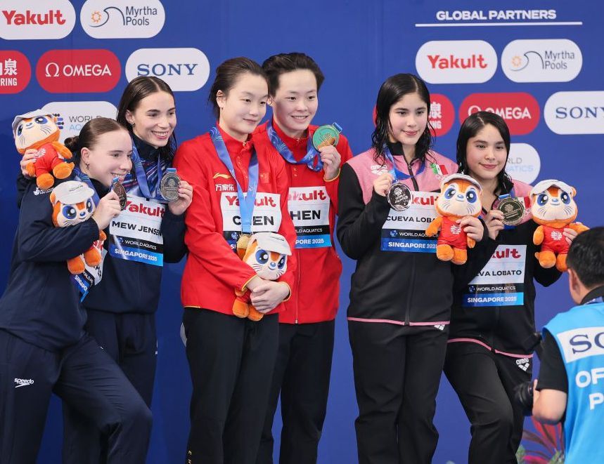世界游泳锦标赛跳水女子双人3米板决赛 陈艺文/陈佳夺冠