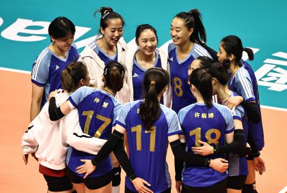 十五运会女子排球小组赛B组 上海队3比1战胜福建队