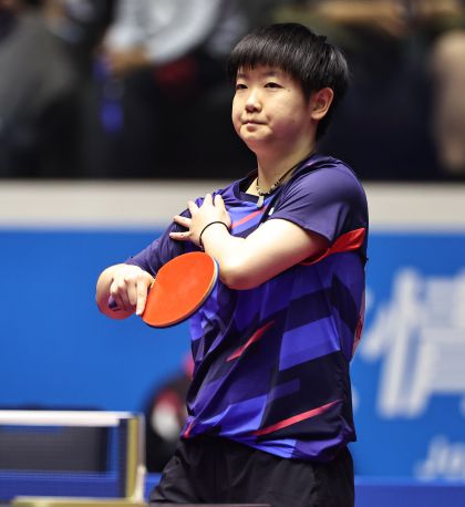 十五运会乒乓球女单1/16决赛 河北队孙颖莎4比0胜天津队刘炜珊