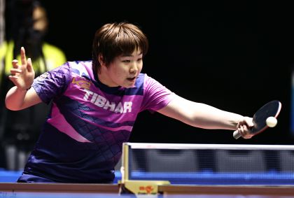 十五运会乒乓球女单1/16决赛 江苏队蒯曼4比2战胜天津队齐菲