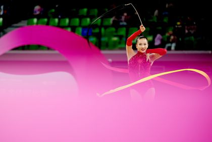 十五运艺术体操个人全能决赛 陕西队王子露获得金牌