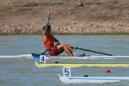 十五运会赛艇男子轻量单人双桨决赛 四川队邓志玮夺冠