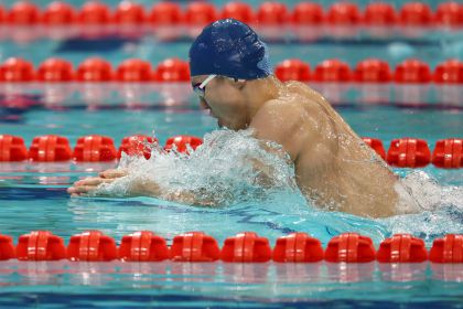 十五运会游泳男子100米蛙泳预赛 闫子贝汪顺晋级半决赛