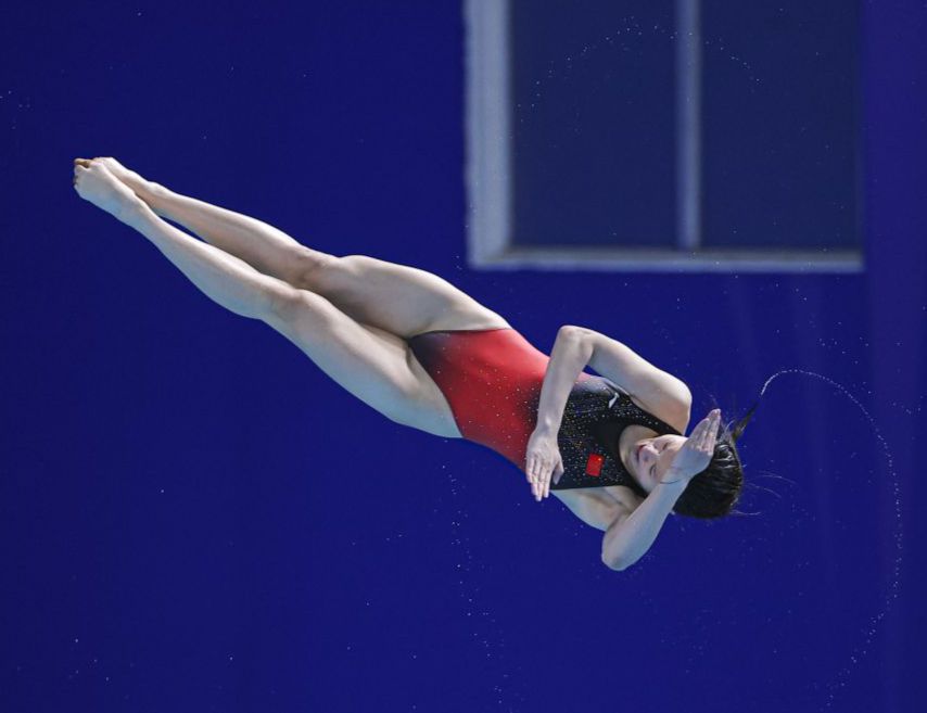 十五运会跳水女子三米板决赛  广东队林珊夺冠