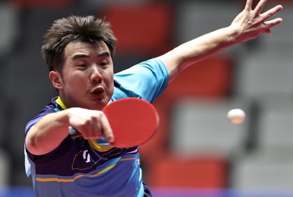 十五运会乒乓球男子单打1/16决赛 河南队于何一4比1胜河北队梁靖崑