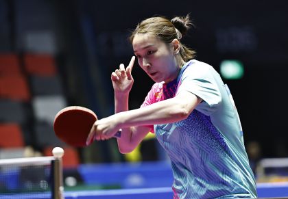 十五运会乒乓球女子单打1/16决赛 江苏队钱天一4比0胜澳门队关卓琳