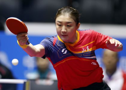 十五运会乒乓球女子单打1/4决赛 山东队陈梦4比2胜江苏队蒯曼
