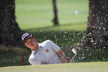 十五运会高尔夫项目 浙江队匡洋暂列男子个人赛第一