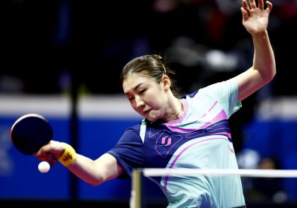 十五运会乒乓球女子单打铜牌赛 山东队陈梦4比1胜澳门队朱雨玲