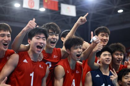 十五运会男子排球18岁以下组决赛 浙江队3比0胜江苏队夺得金牌