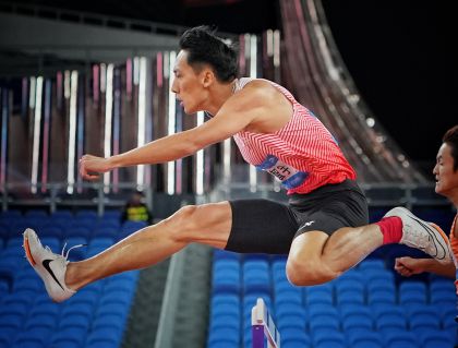 十五运会田径男子400米栏决赛 福建队龚德滨获得冠军