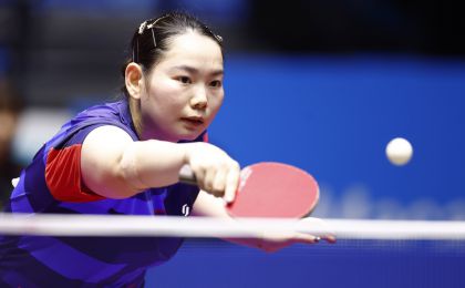 十五运会乒乓球女子团体半决赛  河北队3比0胜黑龙江队