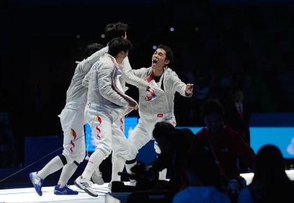 十五运会男子佩剑团体决赛 山东队夺冠