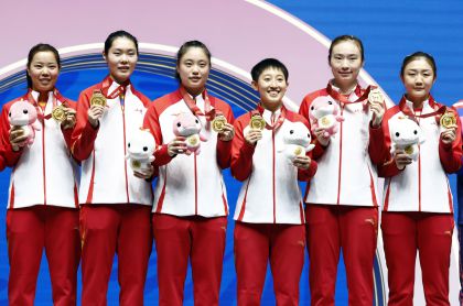 十五运会乒乓球女子团体决赛 山东队3比2胜河北队