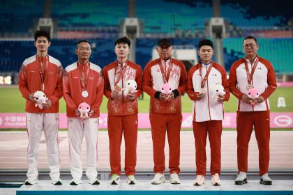 十五运会田径男子跳远决赛 吉林队舒衡夺冠