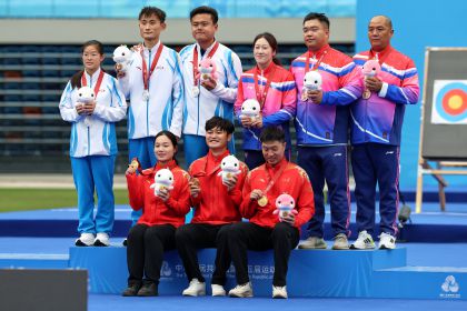十五运会射箭复合弓混合团体金牌决赛 江苏队获得冠军
