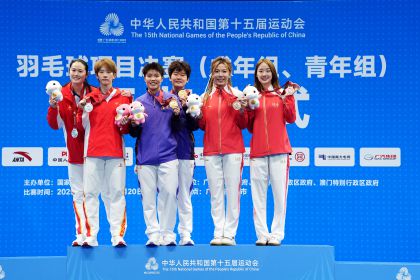 十五运会羽毛球女子双打决赛  福建队夺冠