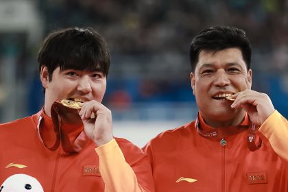 十五运会田径男子铁饼决赛 新疆队阿卜杜艾尼·图尔贡夺冠