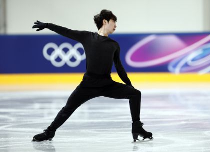 米兰冬奥会开幕在即 金博洋进行适应性训练