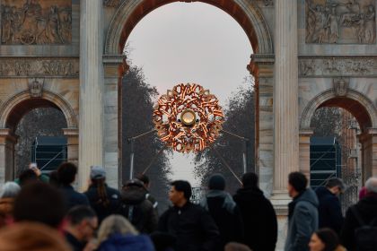 中国体育记者实地拍摄冬奥期间米兰街景