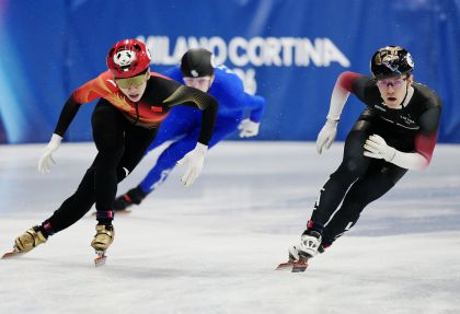 米兰冬奥会短道速滑男子1000米预赛 刘少昂、林孝埈、孙龙晋级四分之一决赛