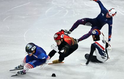 米兰冬奥会短道速滑男子500米预赛 刘少昂和林孝埈成功晋级