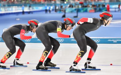 米兰冬奥会速度滑冰男子团体追逐半决赛 中国队无缘晋级A组决赛